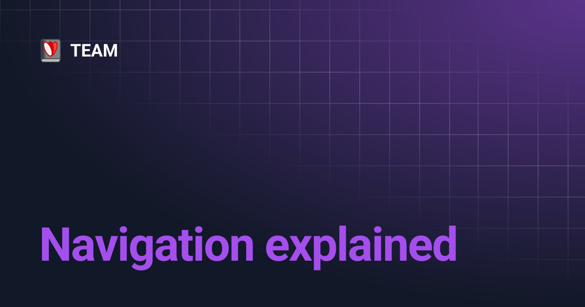Navigation explained | TEAM