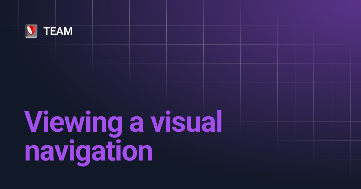 Viewing a visual navigation | TEAM